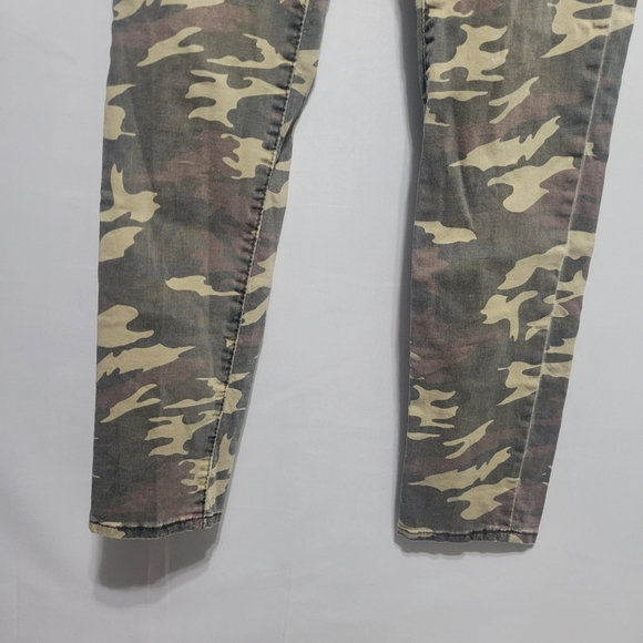 Kut from the Kloth Skinny Camo Jeans Womens 4 Zip Faux Pockets Camouflage - Picture 3 of 8